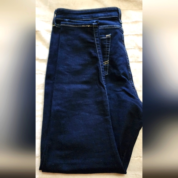 LEVI STRAUSS SIGNATURE GOLD Mid Rise Dark Wash Skinny Jeans SZ 16 - Picture 6 of 8